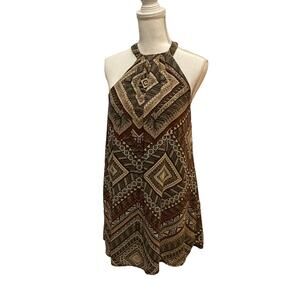 Pearl Print Off Shoulder Top Shirt Size Small Women's Blouse Tribal Print
